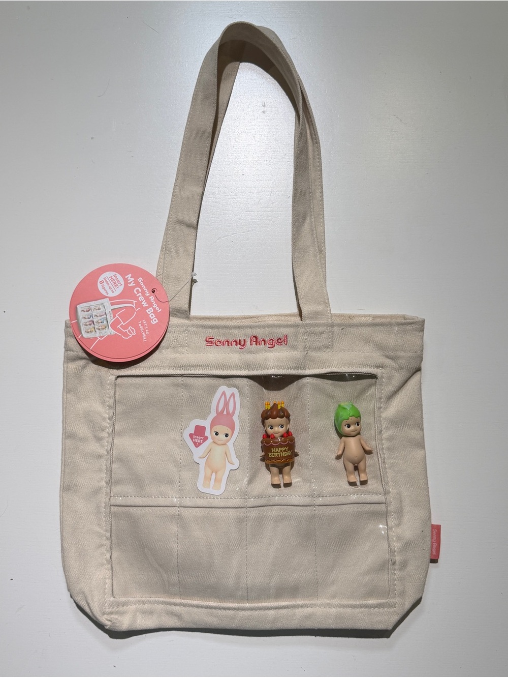 Sonny Angel My Crew Canvas Tote Bag w/ Birthday and Cabbage angels